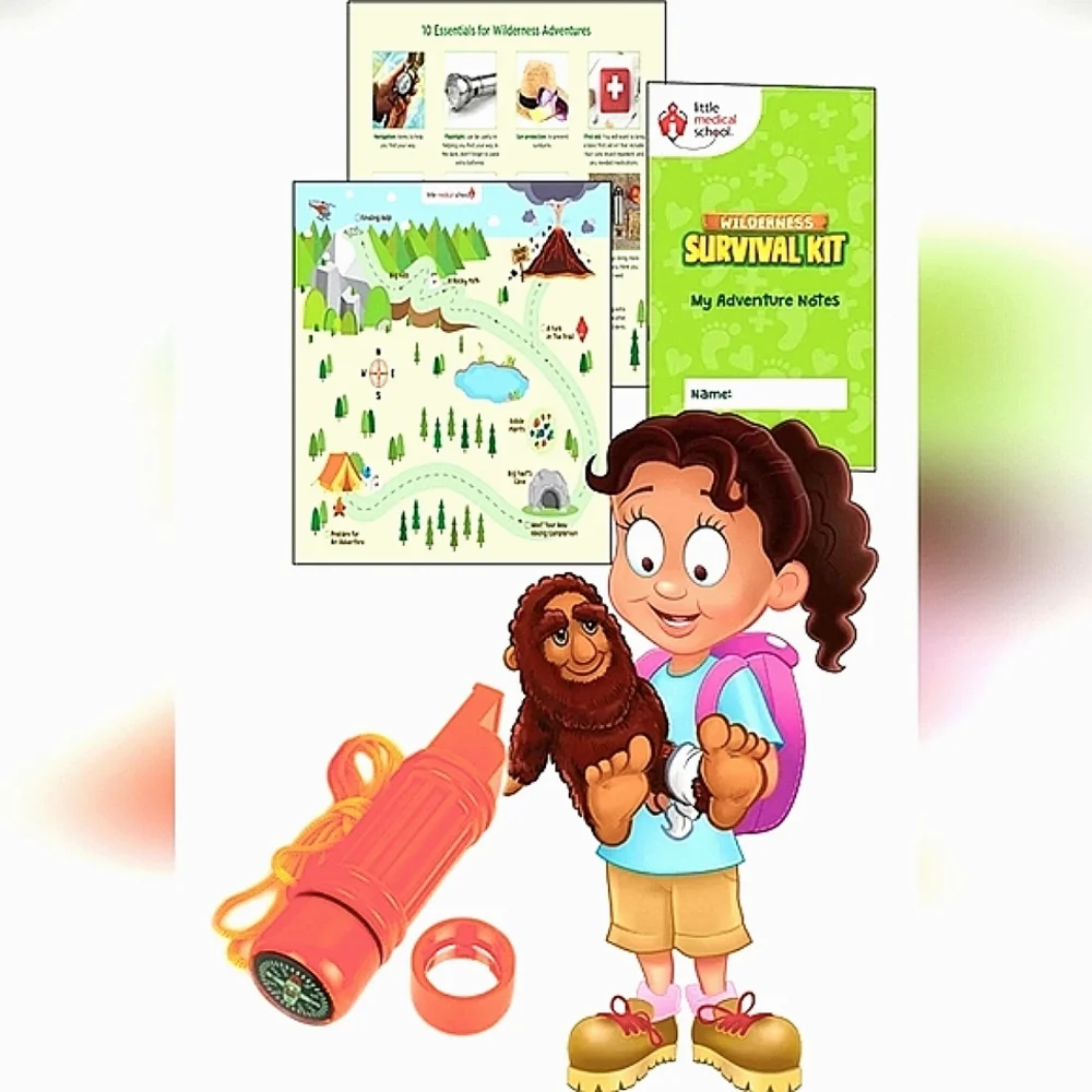 Little Medical School Wilderness Survival Play Set & Bigfoot Adventure Plush Toy